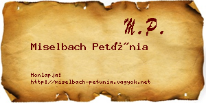 Miselbach Petúnia névjegykártya
